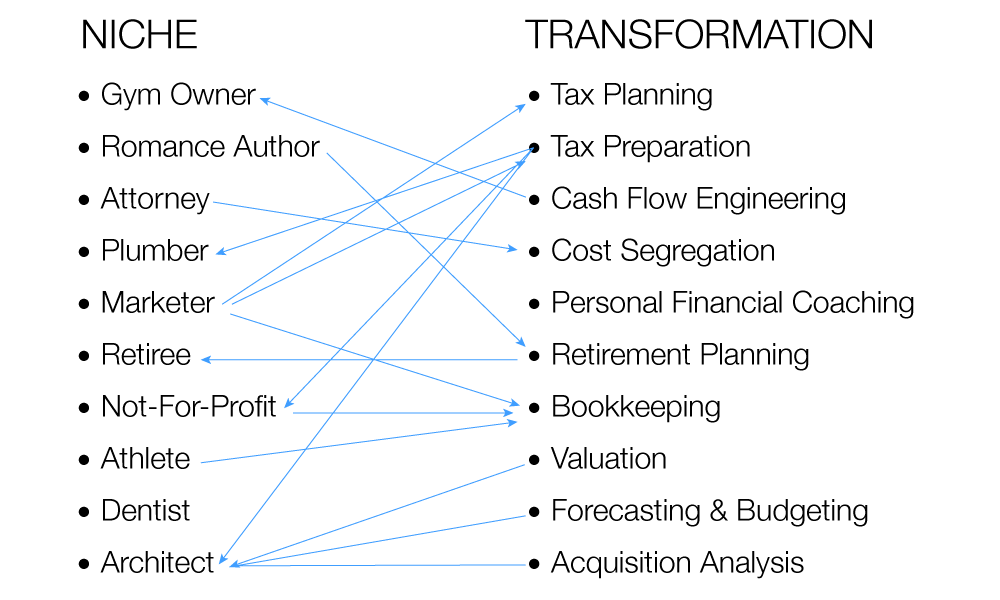 accounting niche vs transformation service