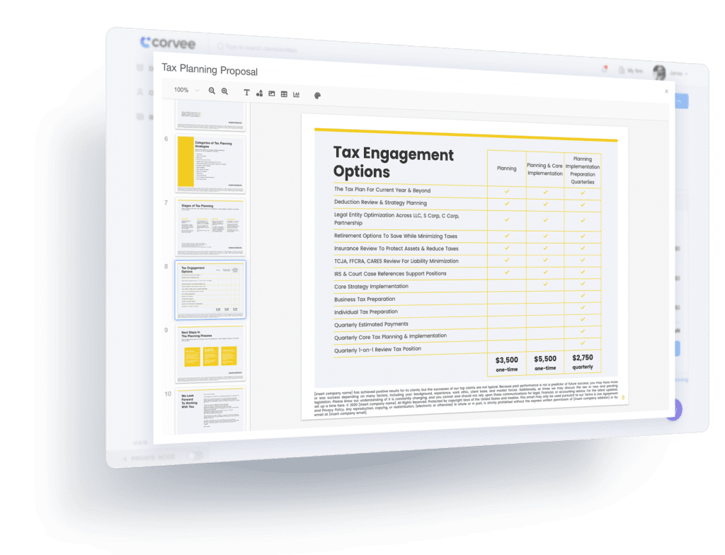 Creating Tax Planning Proposals & Plans With Ease