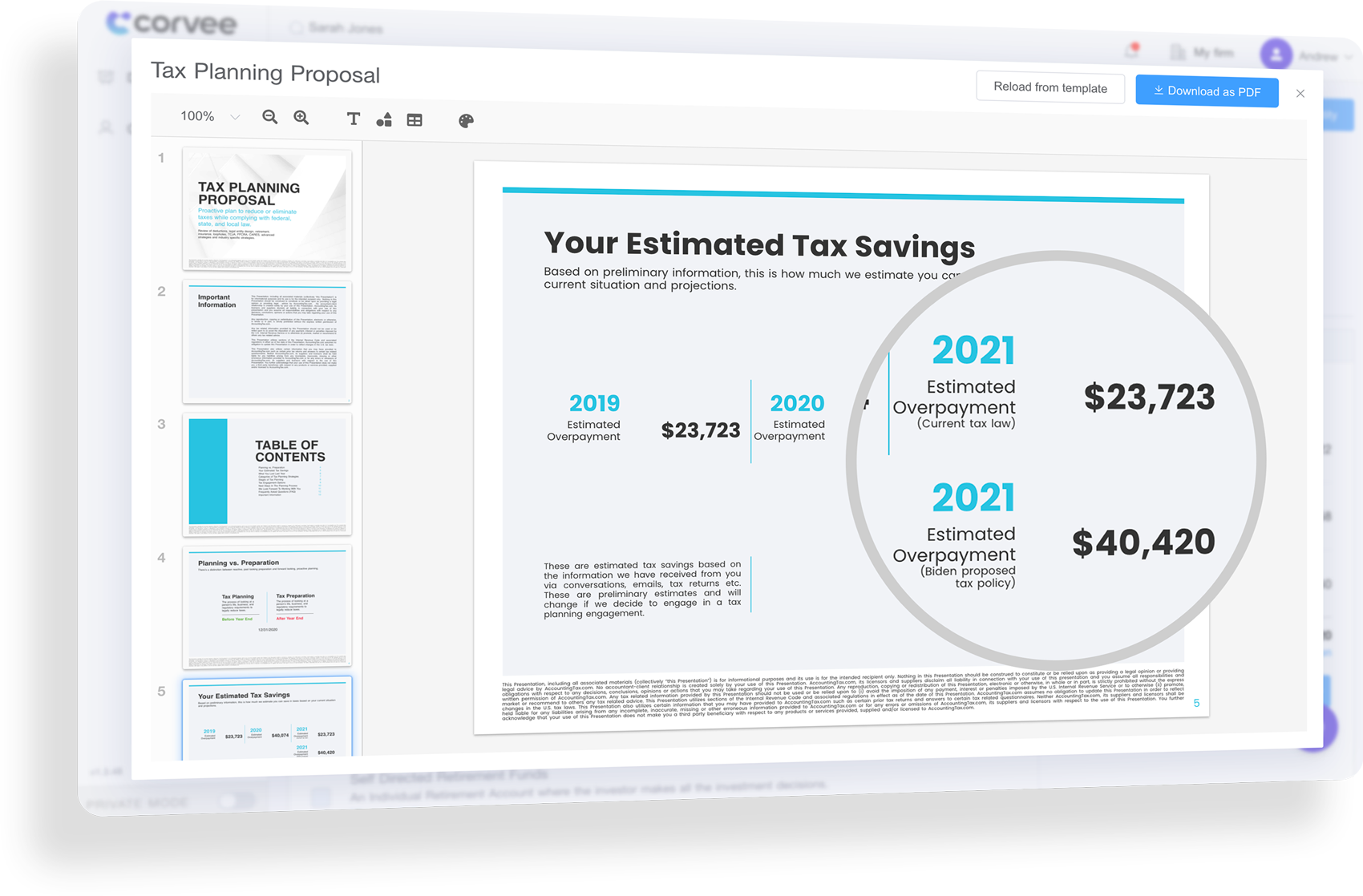 How Much Is Corvee Tax Planning Software