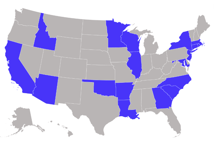 Map of States With Elective PTE Tax Work-Around